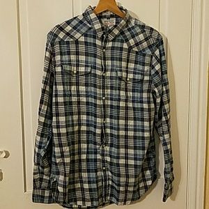 Lucky Brand classic fit plaid button down shirt